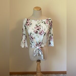 Charlotte Russe Floral Off Shoulder Top